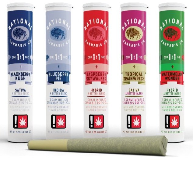 National Cannabis Co. 1:1 pre-roll lineup