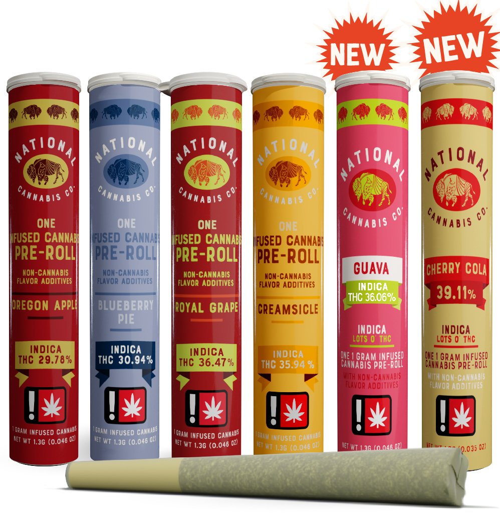 National Cannabis Co. sativa infused pre-rolls