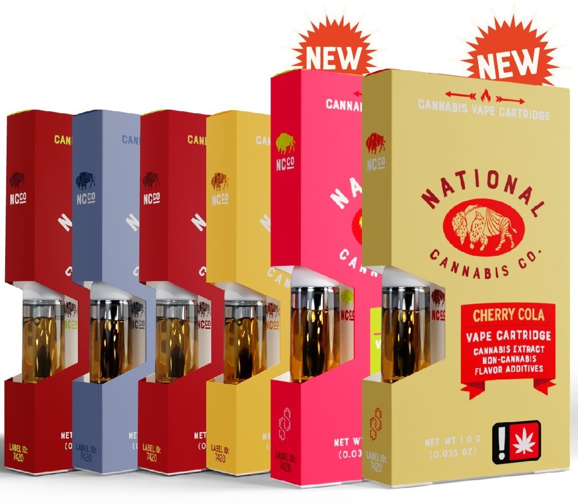 National Cannabis Co. sativa vape cartridges